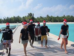 Gan Island Dive Centre - Maldives. Christmas divers.